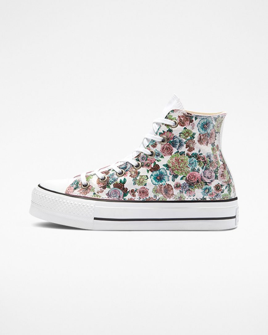 Women's Converse Chuck Taylor All Star Lift LTD Floral High Top Platform Shoes Flower | AU 189ECT